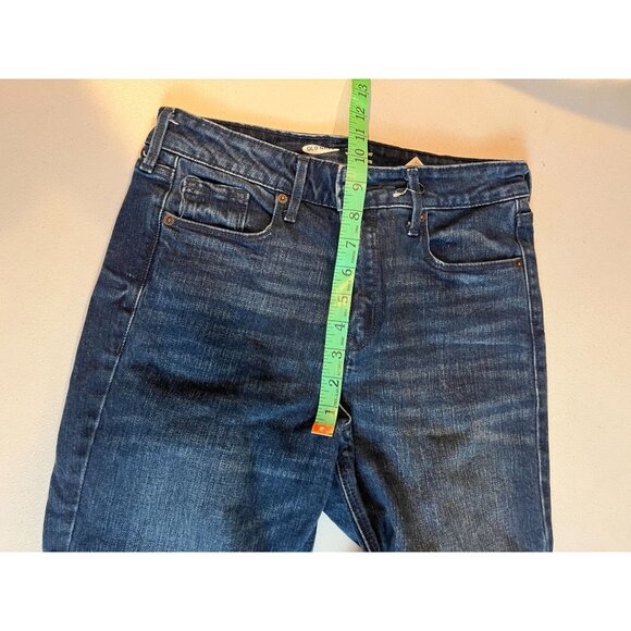 Old Navy Skinny Jeans Power Straight High Rise Secret Slim Pockets Blue SZ 8/29R - Picture 4 of 9